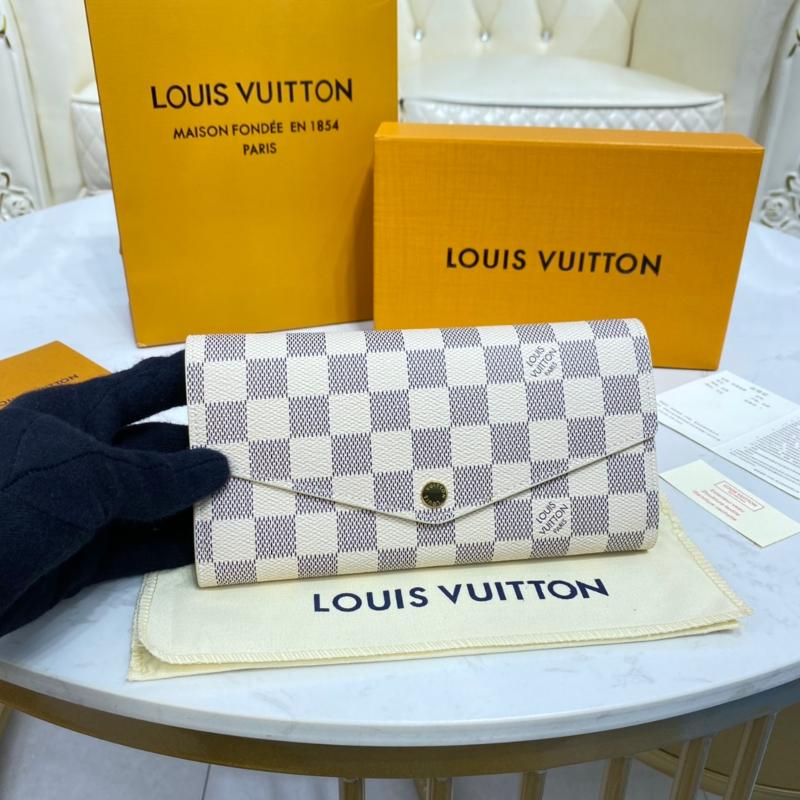 Louis Vuitton Wallets N63208 White Grid Apricot